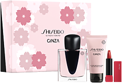 Shiseido Ginza Set = EdP Nat. Spray 50 ml + Body Lotion 50 ml +TechnoSatin Gel Lipstick 415 2,2 g