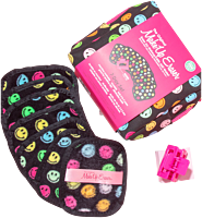 Make-Up Eraser Make-Up Eraser Smiley 7-Day Set  = 7 x Make-Up Eraser Pads + Bag + Haarspange