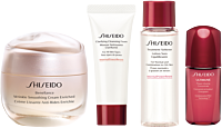 Shiseido Benefiance Enriched Holiday Kit = Wrinkle Smooth.Cream Enr.50 ml + D-Prep Cl.Cleans.Foam 15 ml + D-Prep Treat.Softener 30 ml + UTM P.Inf.Conc.10 ml